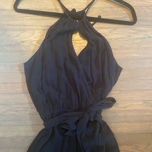 Abercrombie & Fitch black halter jumpsuit sz small